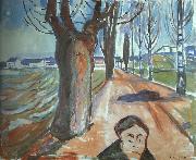 Edvard Munch The Murderer on the Lane oil painting reproduction